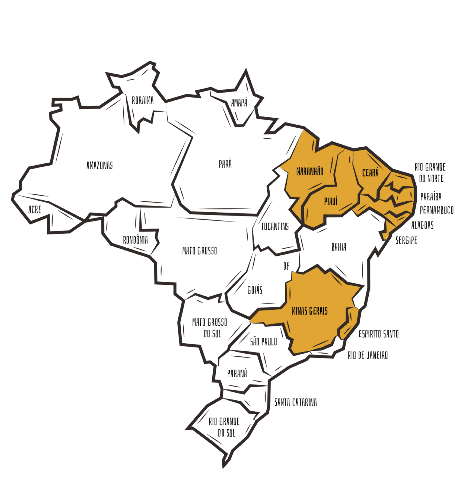 Mapa de atuação PROADES